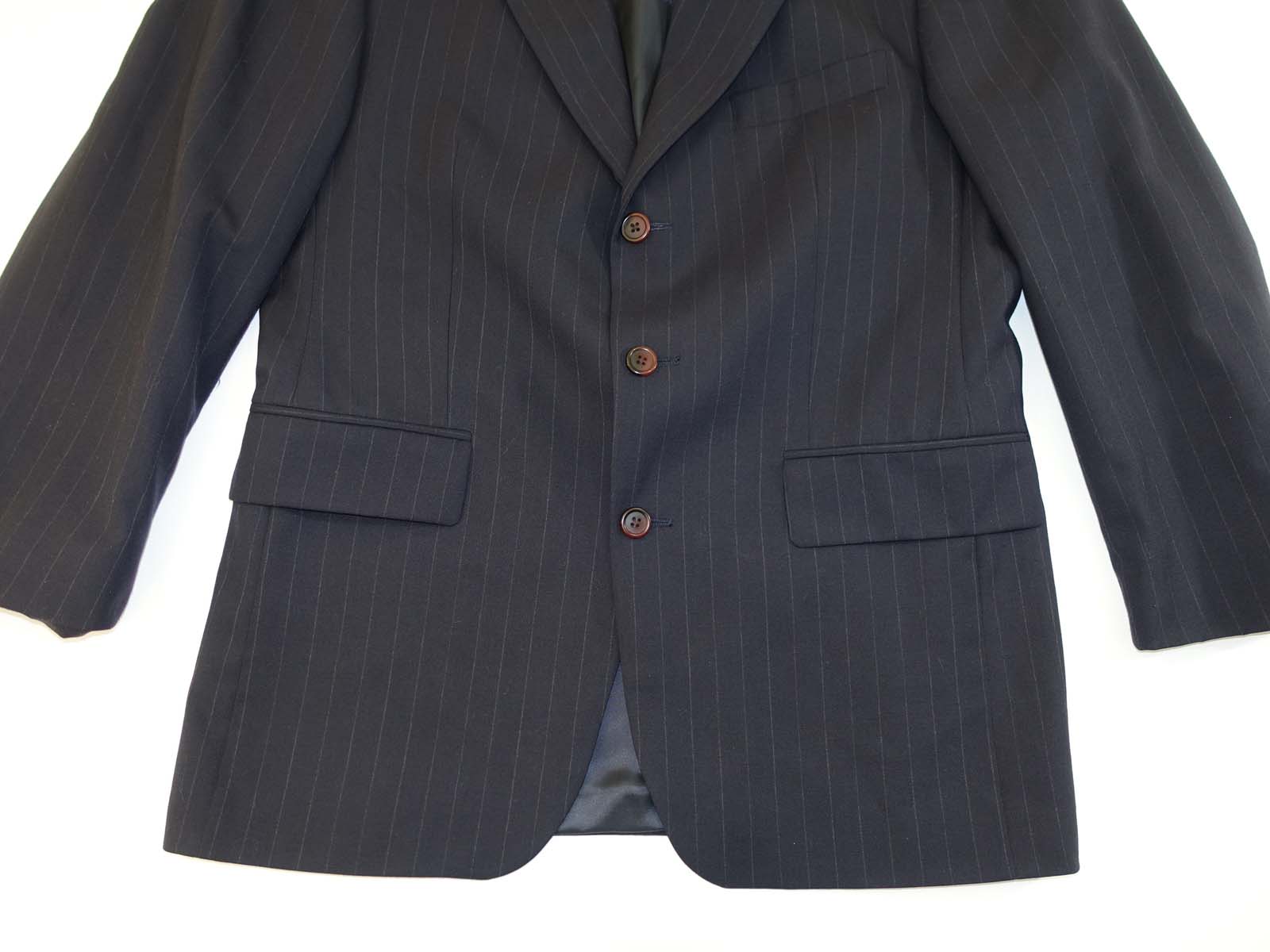 Chaps Ralph Lauren Men's Pinstripe Suit Size 40 Regular 31 x 28 Navy ...