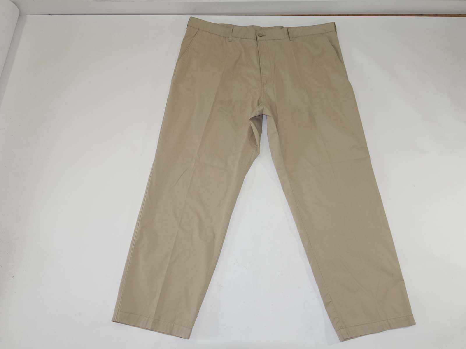 Lacoste Men's XL Fit Khaki Chino Pants 46 x 32 NWT Beige Flat Front 100 ...
