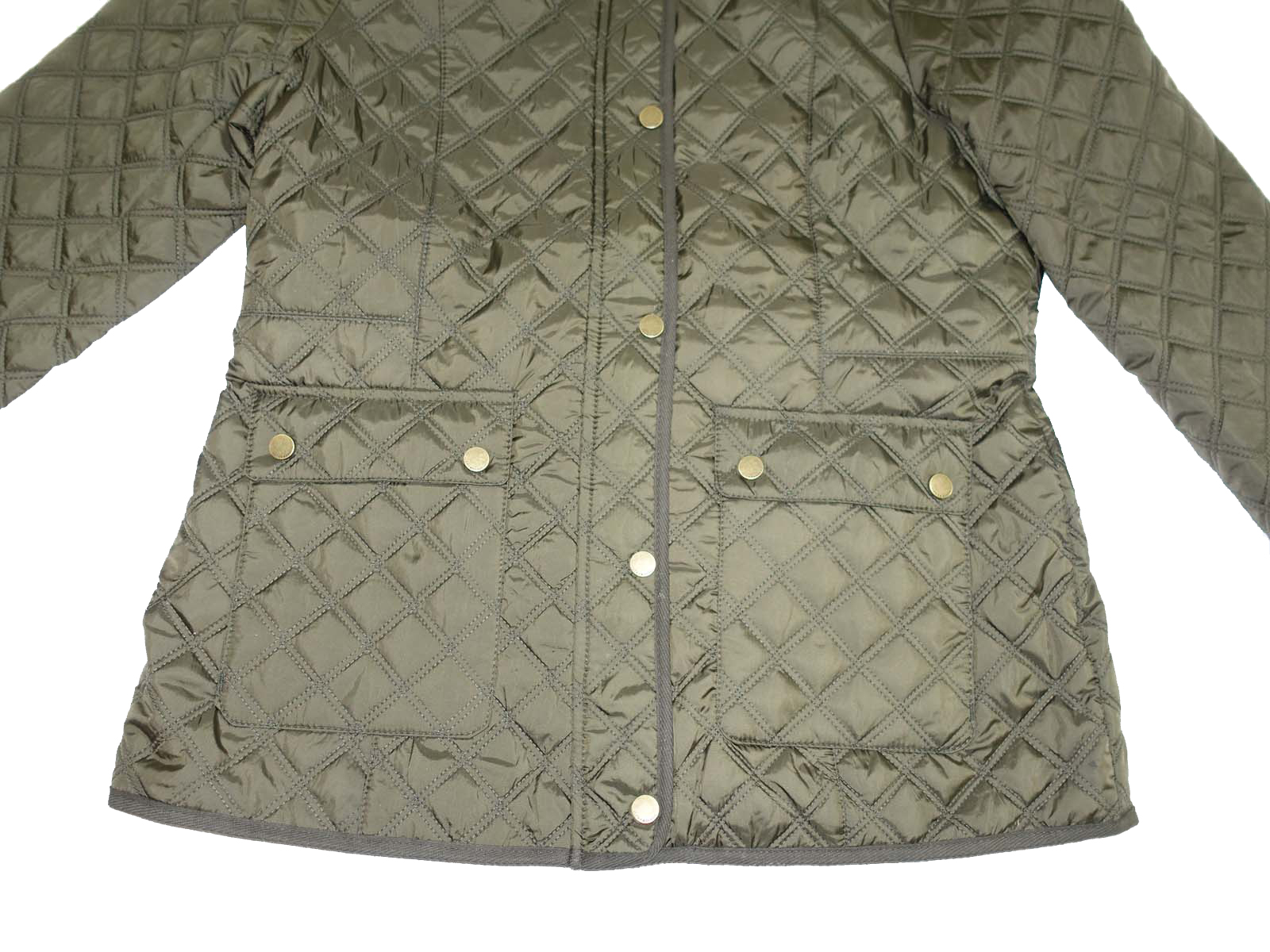 Lucky Brand Women's Quilted Barn Jacket Size Medium NWT Army Green ...